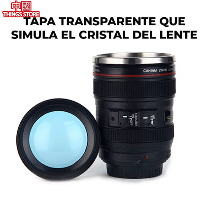 Termo con diseño de lente de cámara