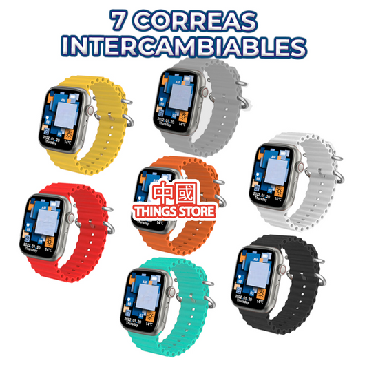 SmartWatch S9 con 7 correas