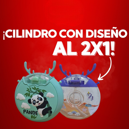 Cilindro de dona con diseño